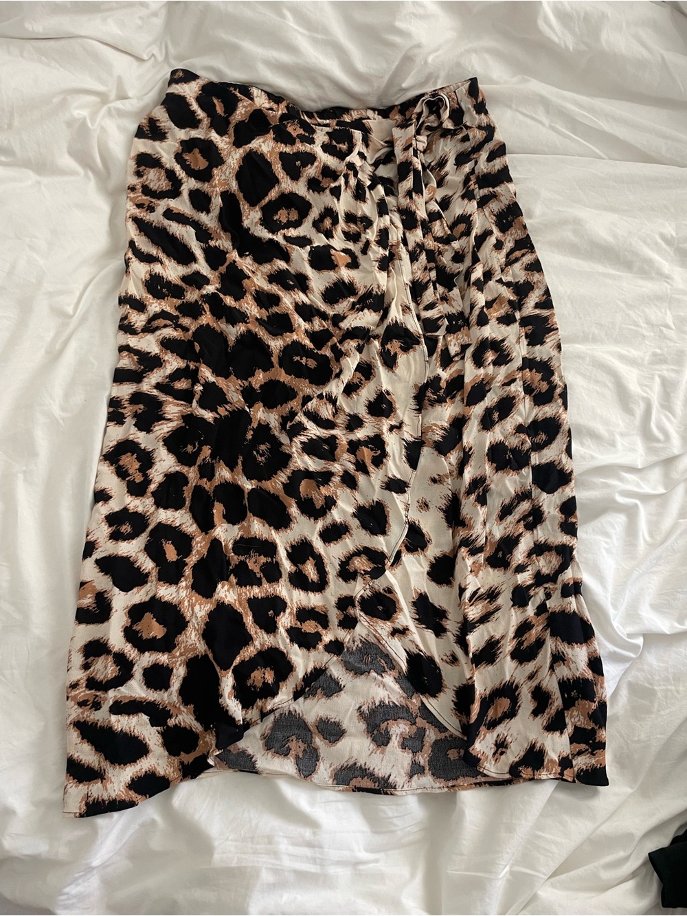 ASOS aware by vero moda animal Leopard Print Midi wrap Skirt sarong XL swim